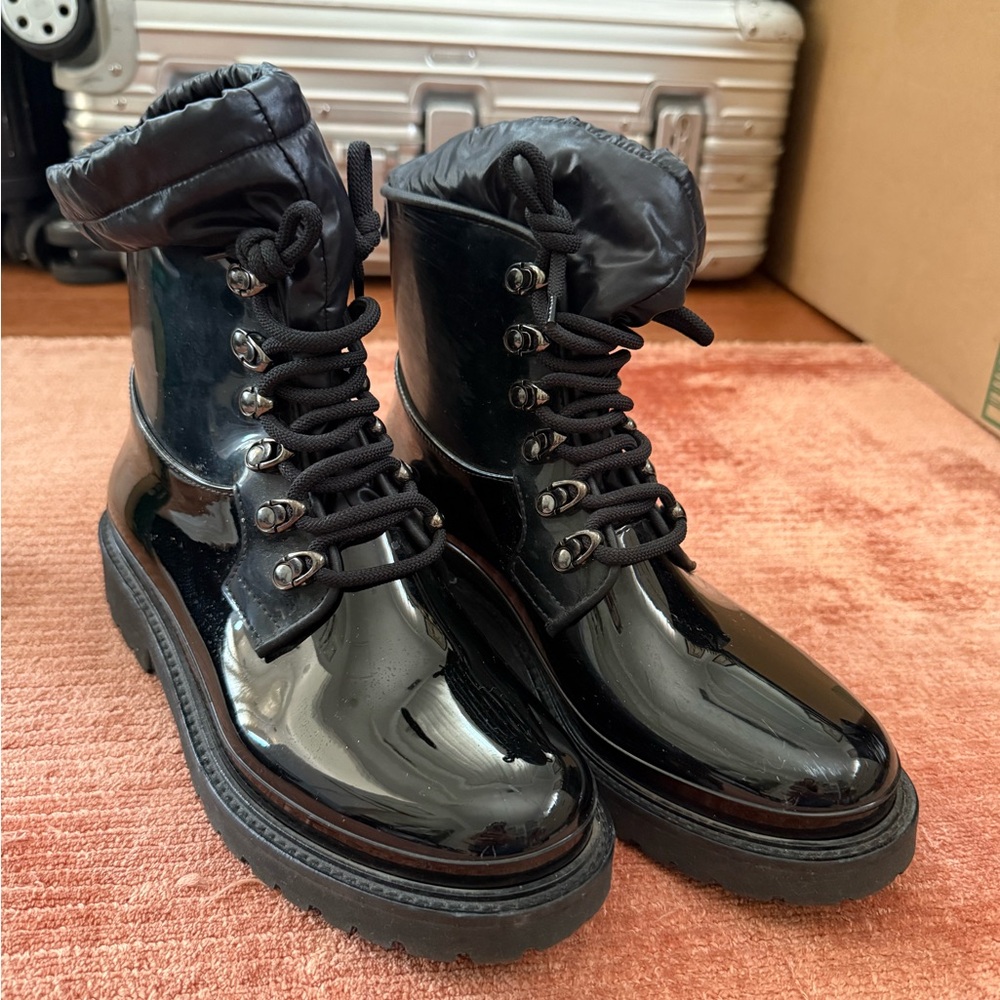 Moncler Women's Black Rain Boots - Picture 2 of 5